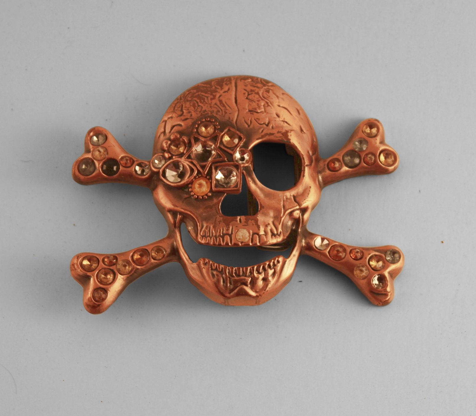 Skull design, metal belt buckle