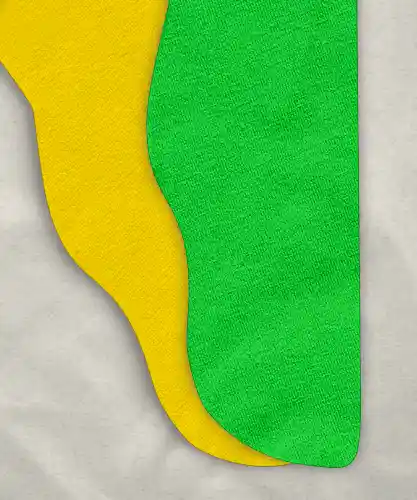 Parti-Color Tights - Lime Green/Yellow<br>39-42w x 26i