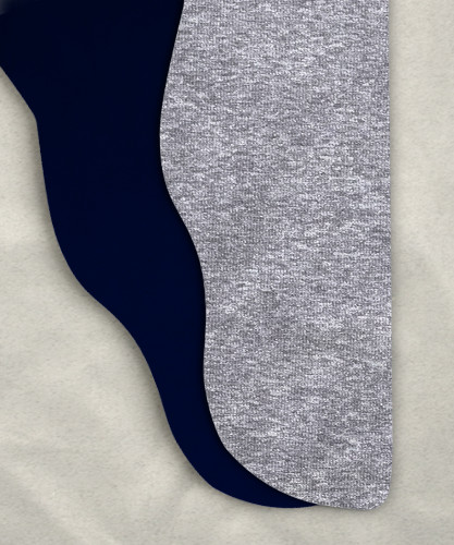 Two Color Tights - Lt. Heather Gray/Navy<br>28-33 x 30