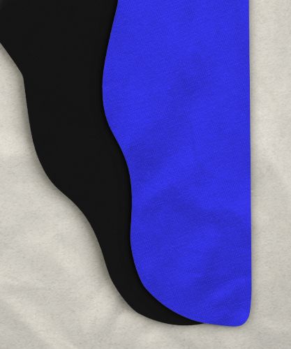 Parti-Color Tights - Black/Royal Blue<br>35-38 x ~36