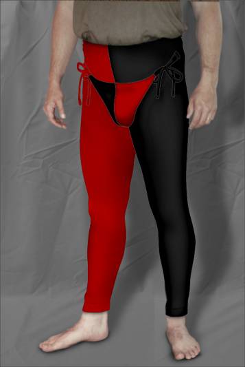 Two Color Tights: Black/Red 43-48 x 30