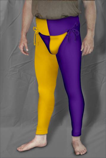 Two Color Tights: Purple/Yellow 28-33 x ~30
