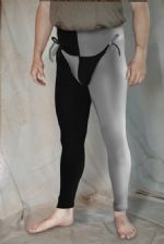 Two Color Tights - Black/White<br>34-38 x 26-27