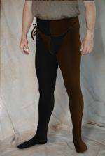 Two Color Tights - Black/Brown 34-38"w x 30"i