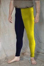 Two Color Tights - Navy/Yellow<br>34-38x30-32