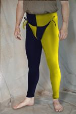 Two Color Tights - Navy/Yellow<br>34-38x30-32