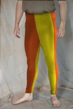 Parti-Color Tights, Orange/Yellow, 39-42w x 24i