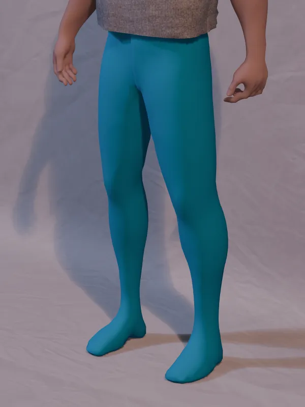Single Color Tights - Turquoise image 4