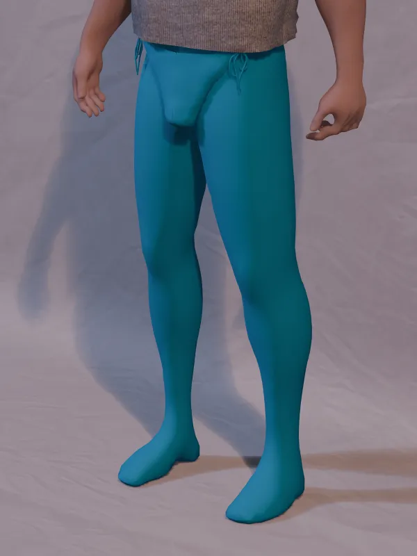 Single Color Tights - Turquoise image 3
